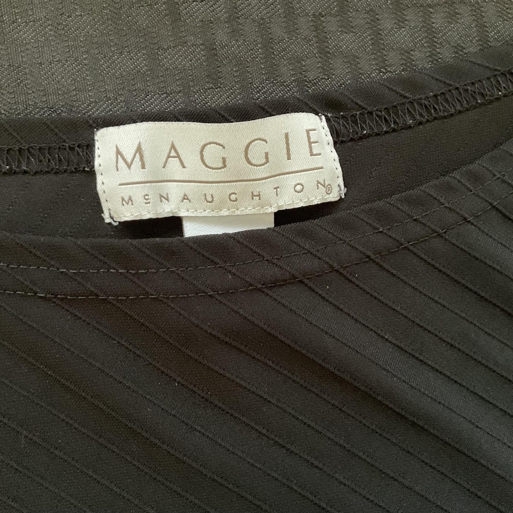 Maggie McNaughton Shirt Womens 3X Black Ribbed Stretch Plus Size Tank - Picture 2 of 6